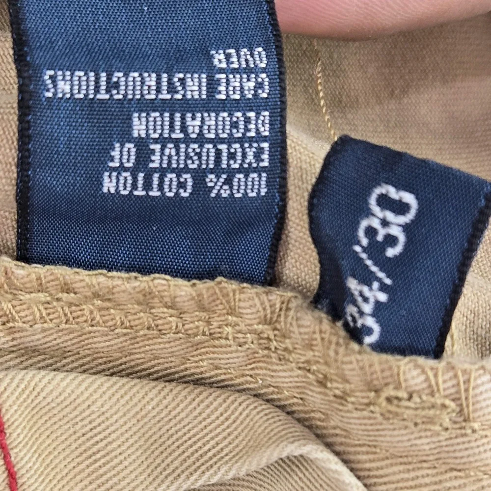 Polo Ralph Lauren‎ Men Pants 34X30 Khaki Pony Embroidery Straight Twill 650